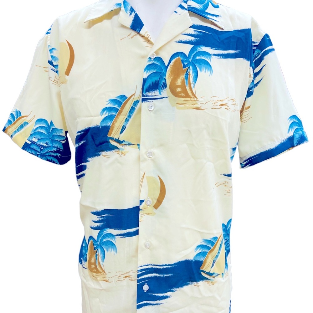 Men’s button down Cruiser shirt w sail boat print